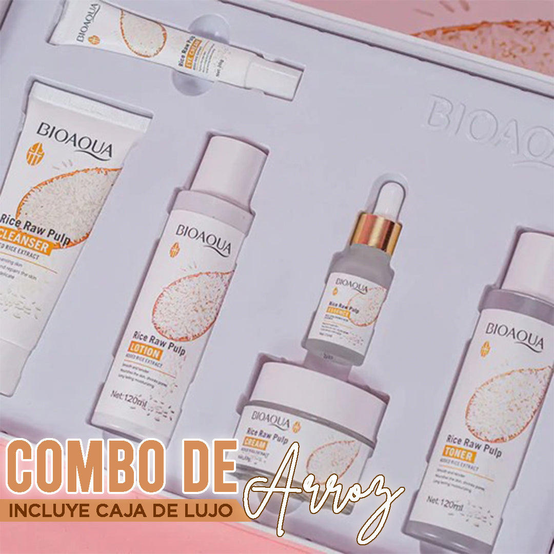 KIT RUTINA FACIAL DE ARROZ X 6 CAJA LUJO