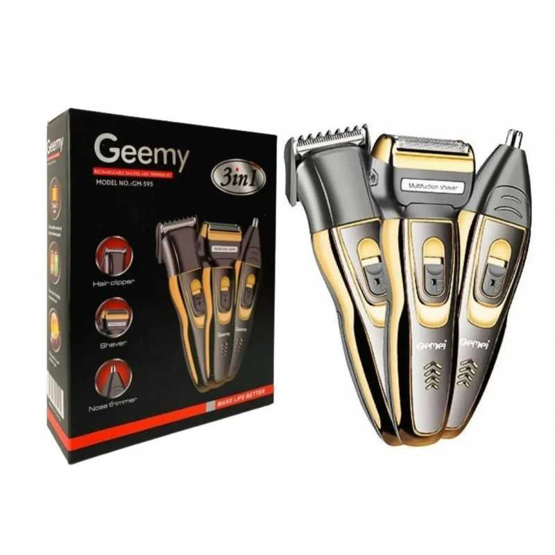 Kit Profesional GEEMY GM-595 3 en 1 ✂️🔥