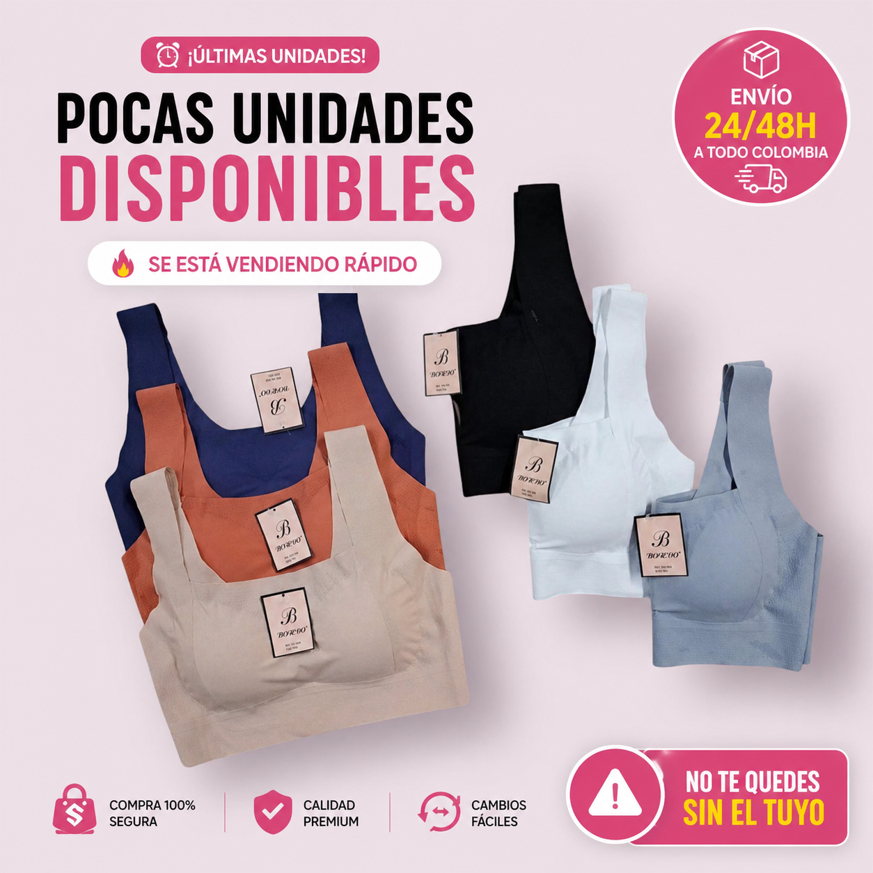 TOPS DAMA SIN VARILLAS -FlexBra