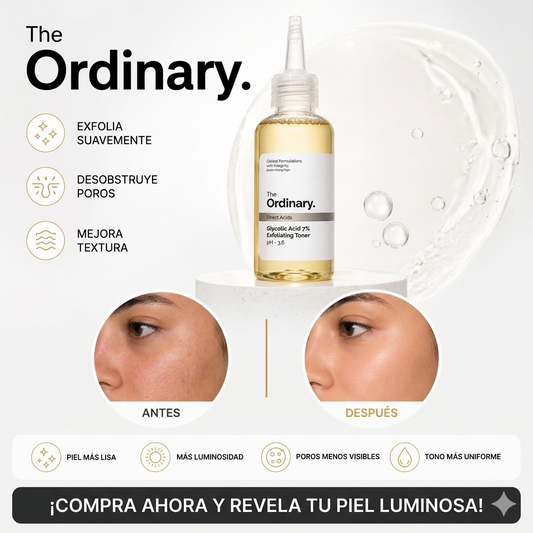 Acido Glycolico THE ORDINARY 7% - Renueva, ilumina y transforma tu piel